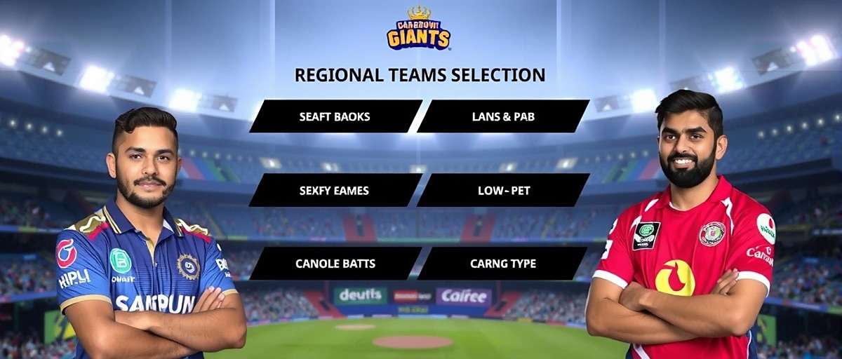 Gachibowli Giants Regional Teams Gachibowli Giants regional teams selection screen