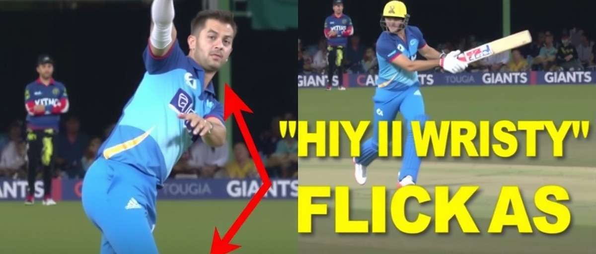Gachibowli Giants Cricket Tips Gachibowli Giants cricket tutorial showing wristy flick technique